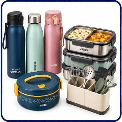 Bottles, Lunch Boxes & Kitchen Utility