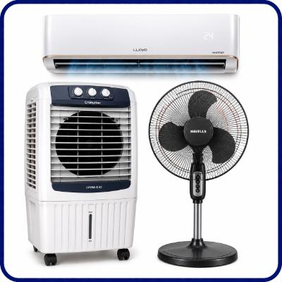 Cooler, Fan & AC